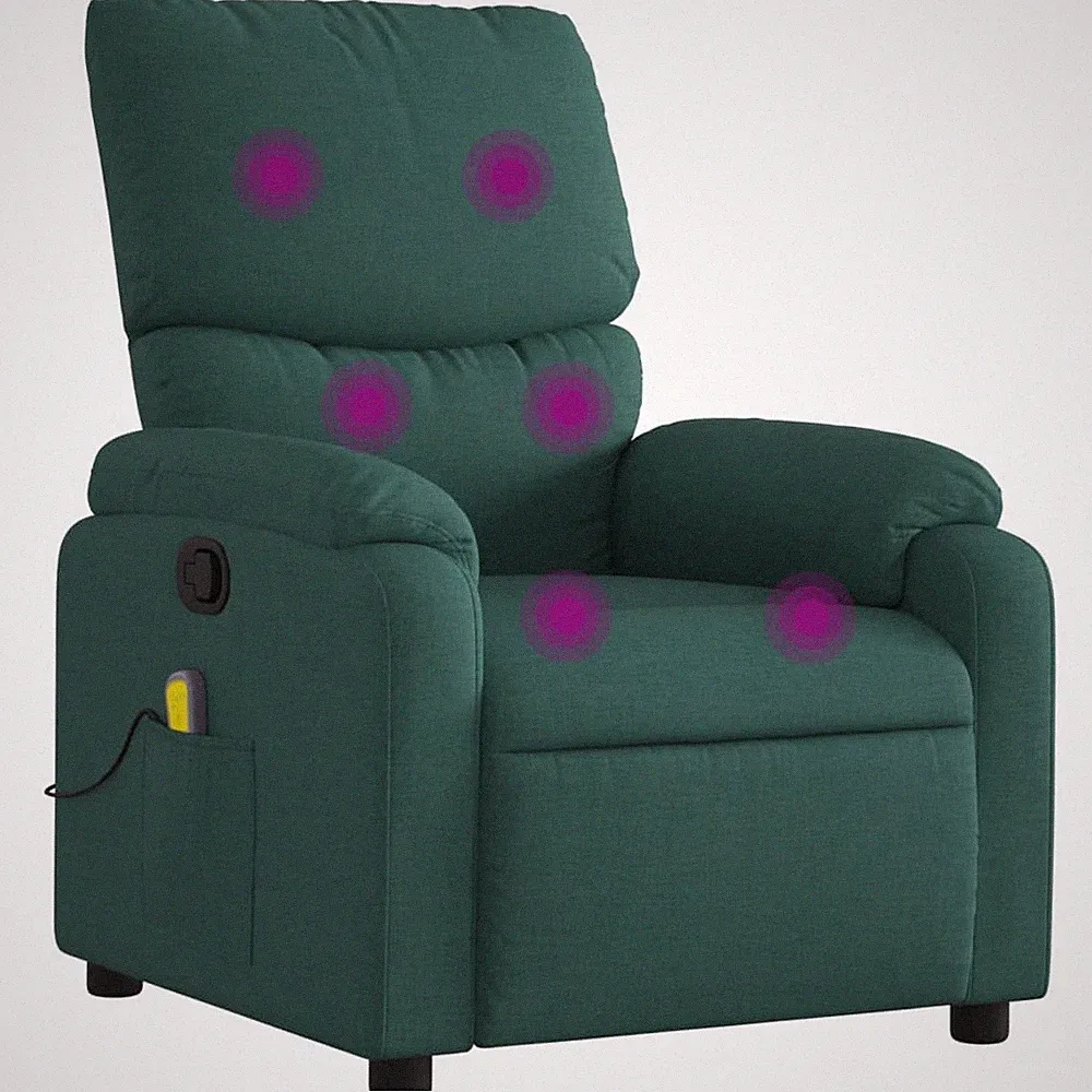 Massage Recliner Chair Wingback Reclining Armchair for Elderly Fabric vidaXL