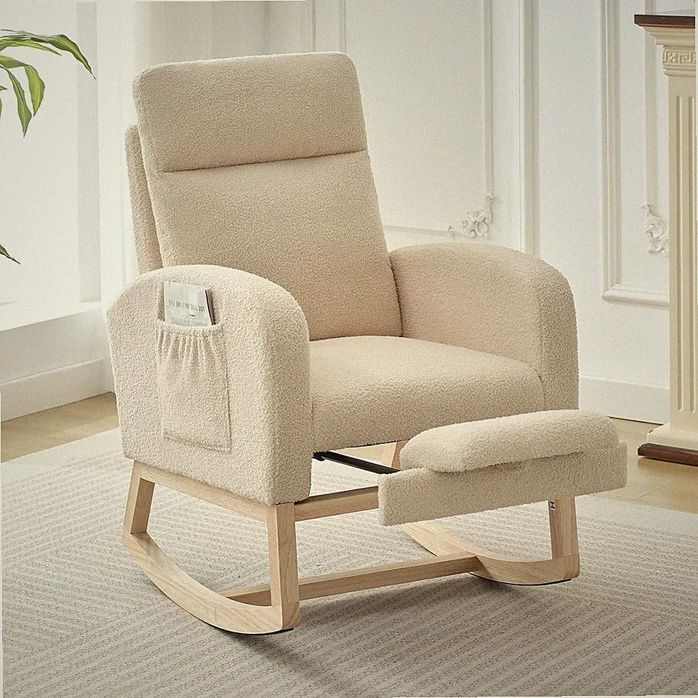 Nursery Glider Rocker, Recliner Accent Upholstered Lounge Chair ,Rocking Chair